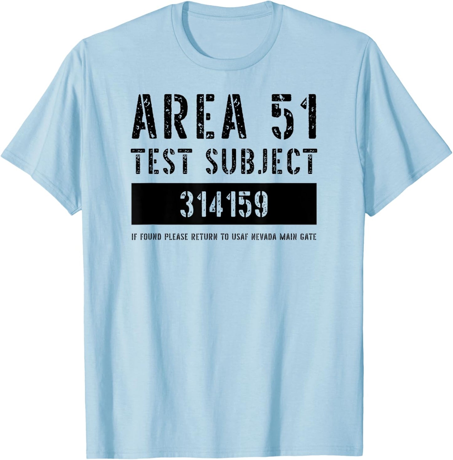 Area 51 Test Subject Alien Abduction Halloween Costume T-Shirt - T-Shirt | Light Blue