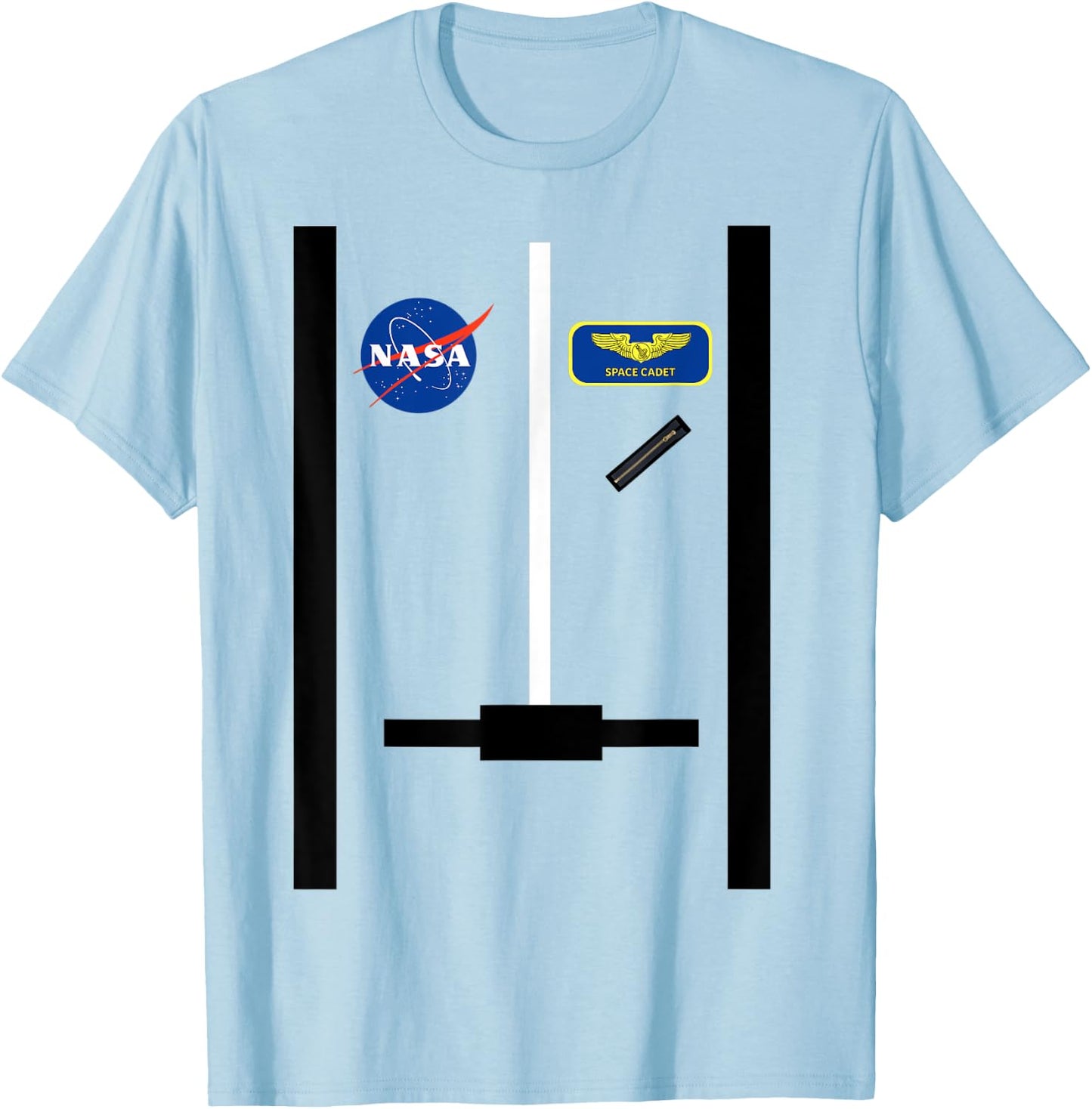 Astronaut NASA Pilot Orange NASA Space Cadet T-Shirt - T-Shirt | Light Blue