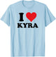 I Heart Kyra First Name I Love Personalized Stuff T-Shirt - T-Shirt | Light Blue