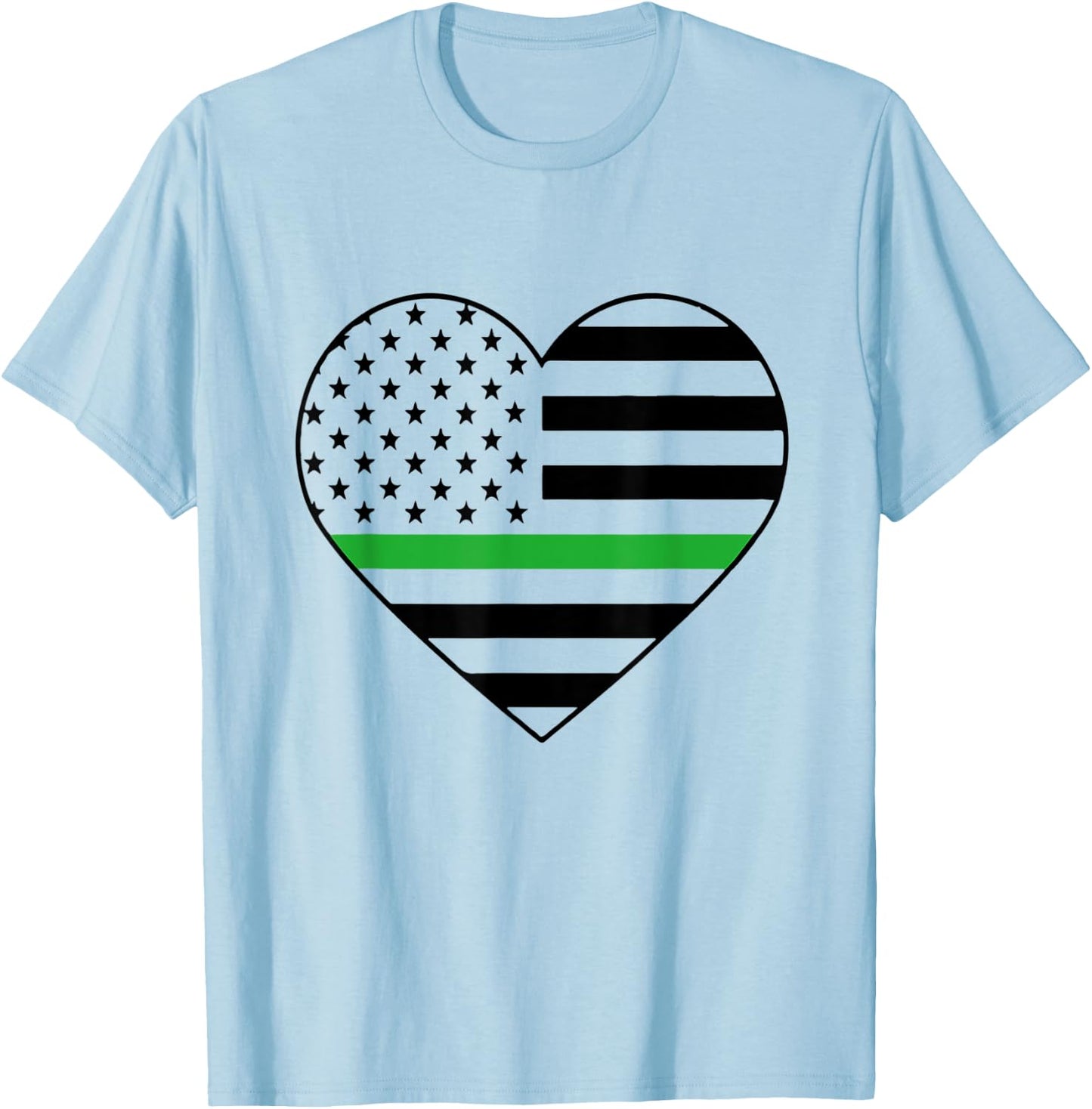 Green Line Military Border Patrol Park Ranger Women's Gift T-Shirt - T-Shirt | Light Blue