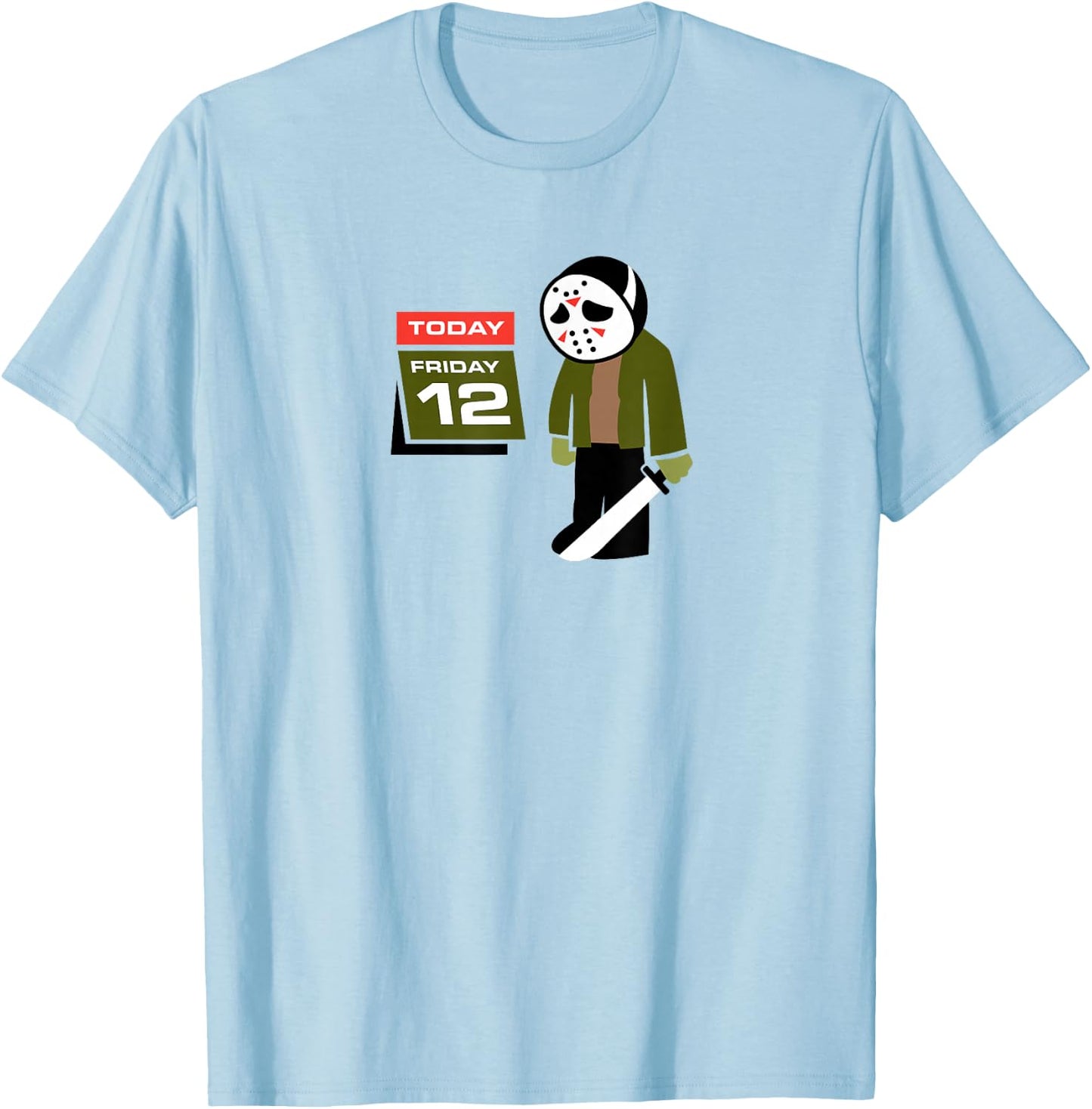 Logo Candy Jason Hates Friday 12th - Funny -Adults White Cotton Polyester Halloween T-Shirt - T-Shirt | Light Blue