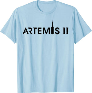 Artemis 2 SLS Rocket Launch Mission to The Moon and Beyond T-Shirt - T-Shirt | Light Blue