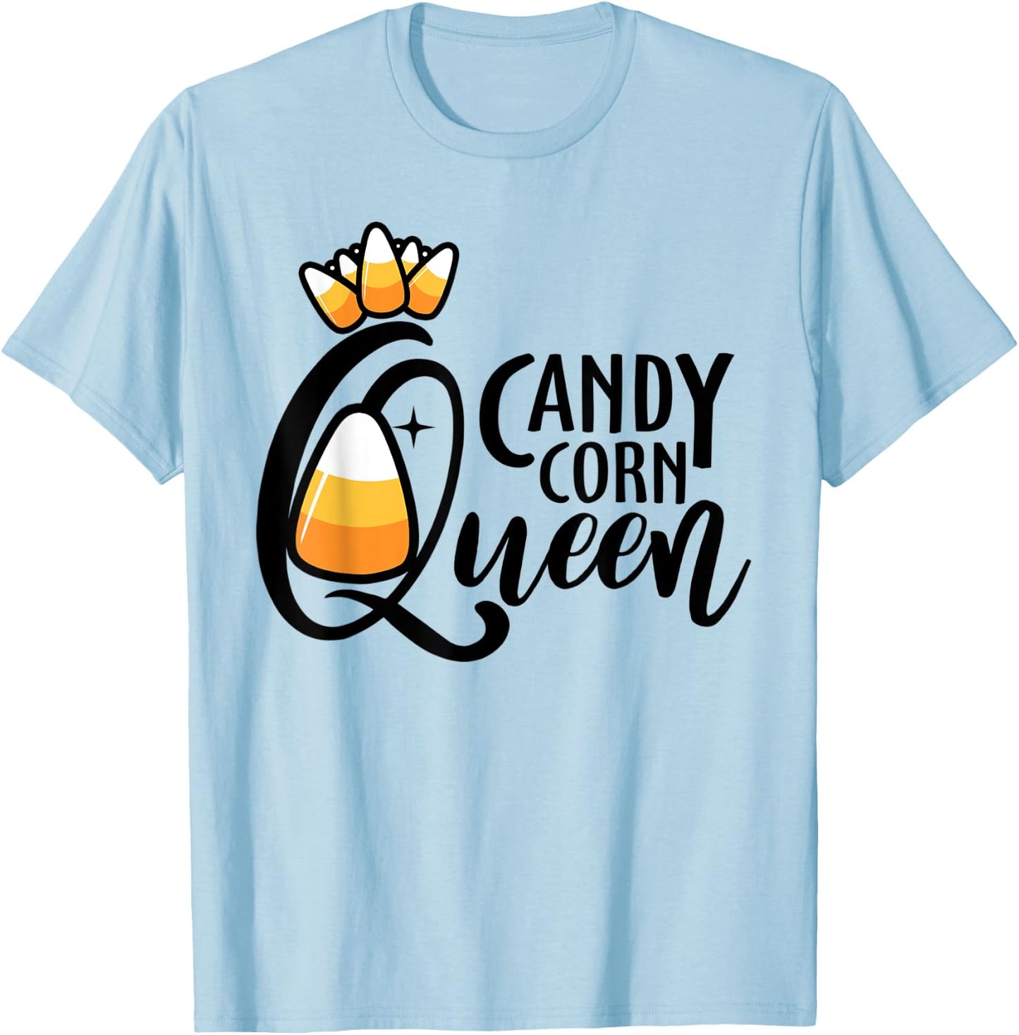 Candy Corn Queen Funny Halloween Costume T-Shirt - T-Shirt | Light Blue