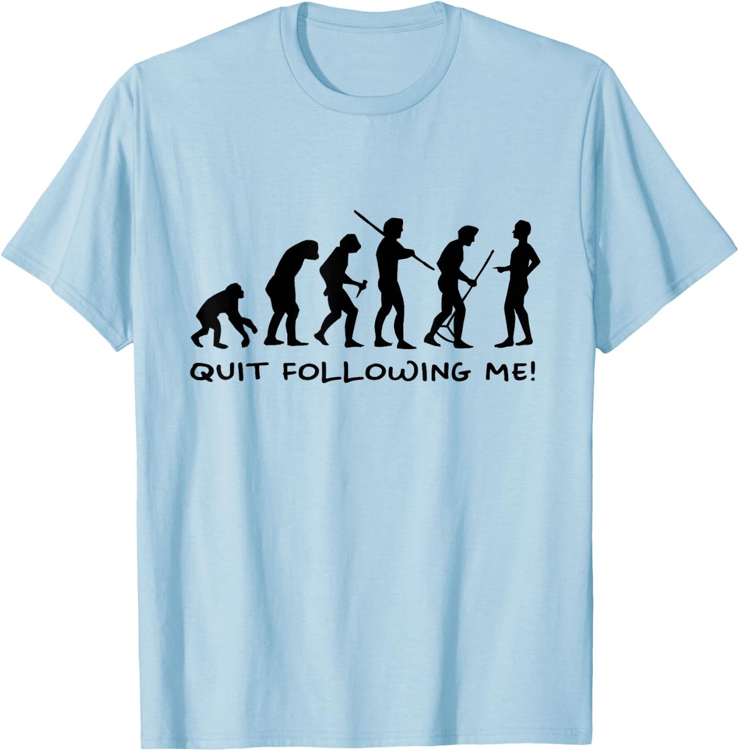 Funny Human Evolution Anthropology Science Men Women Gifts T-Shirt - T-Shirt | Light Blue