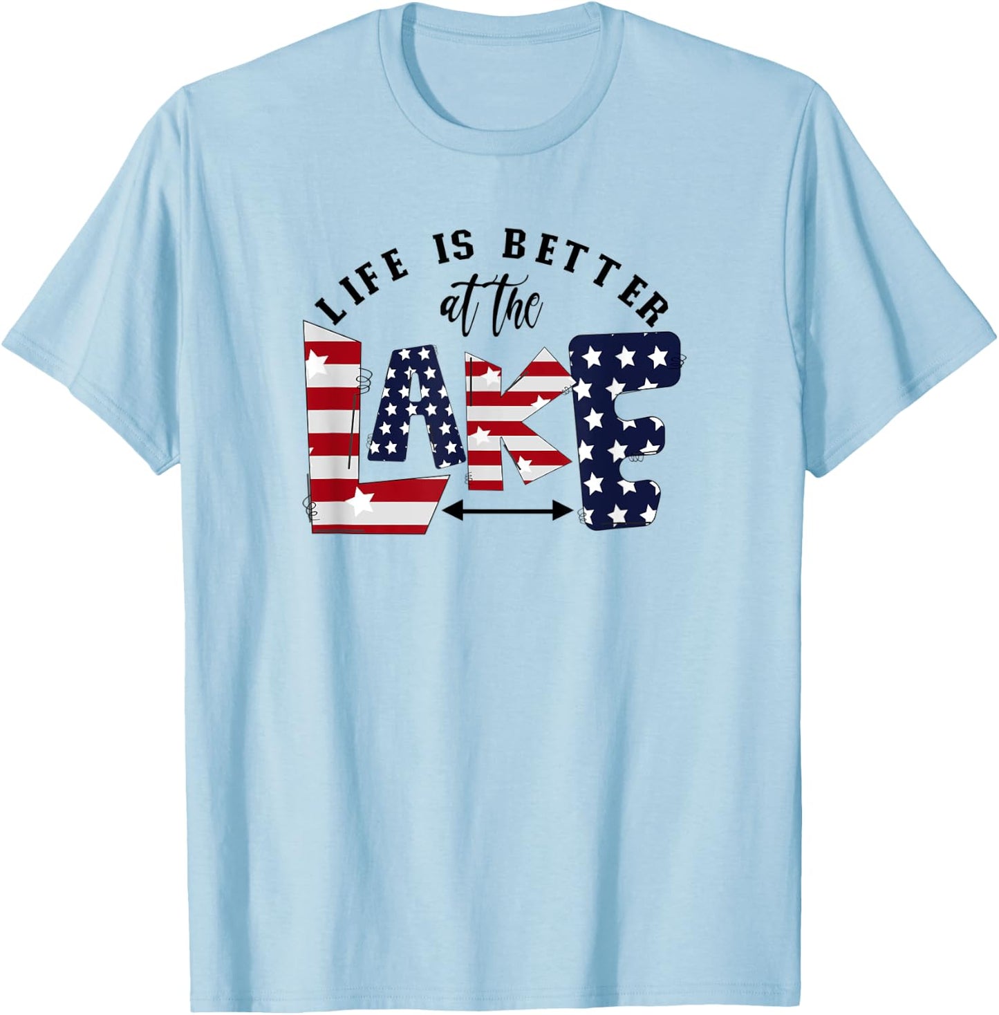 Lake Shirts Lake House Boating Camping Clothes Women Kid Men T-Shirt - T-Shirt | Light Blue