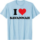 I Heart Savannah First Name I Love Personalized Stuff T-Shirt - T-Shirt | Light Blue