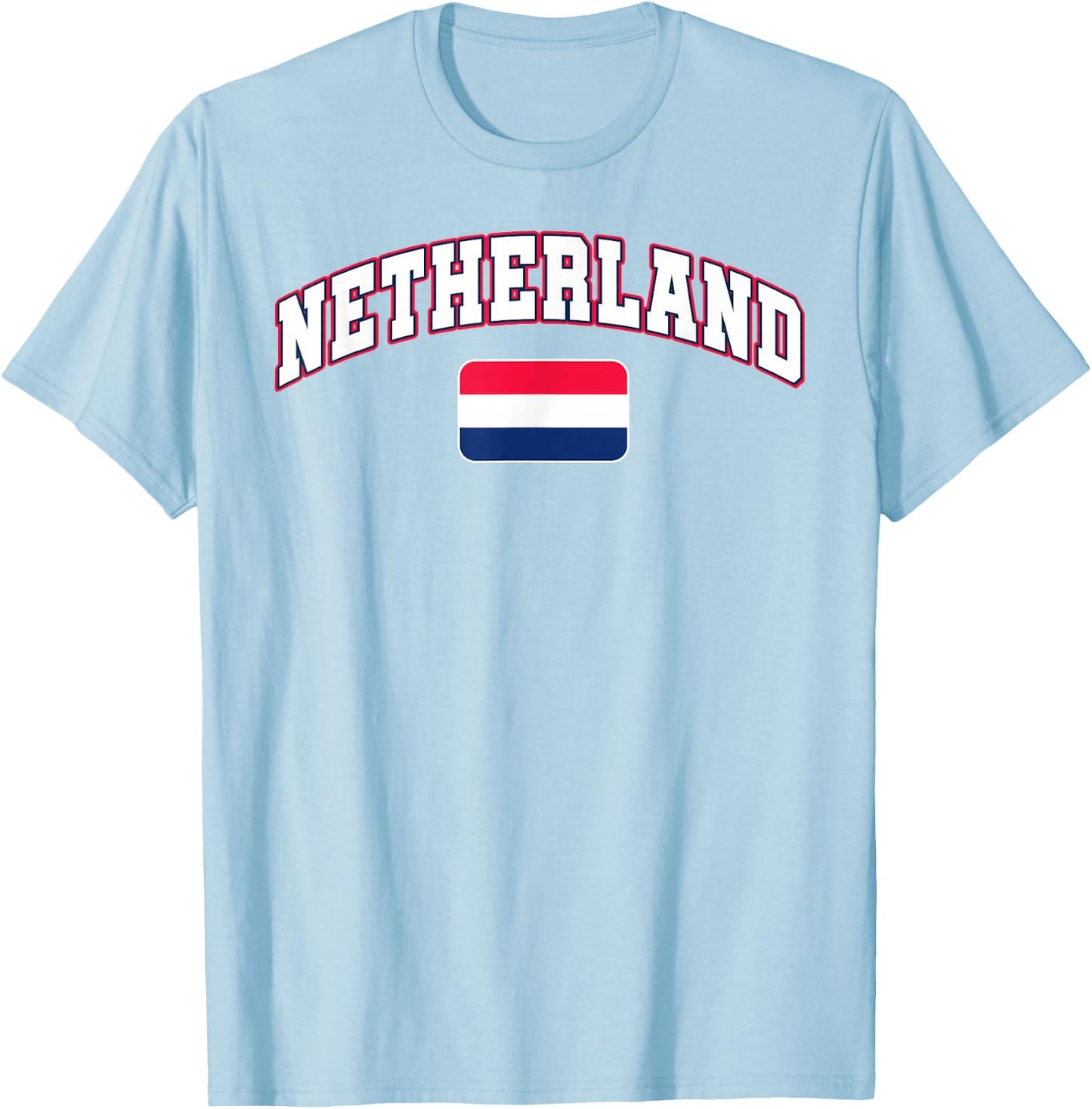 Netherland Flag Nederland Pride Design T-Shirt - T-Shirt | Light Blue