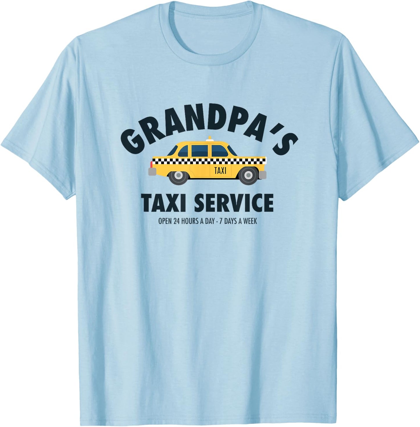 Grandpa's Taxi Service Funny Grandparent Gift from Kids T-Shirt - T-Shirt | Light Blue