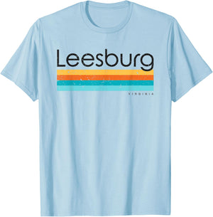 Vintage Leesburg Virginia VA Retro Design T-Shirt - T-Shirt | Light Blue