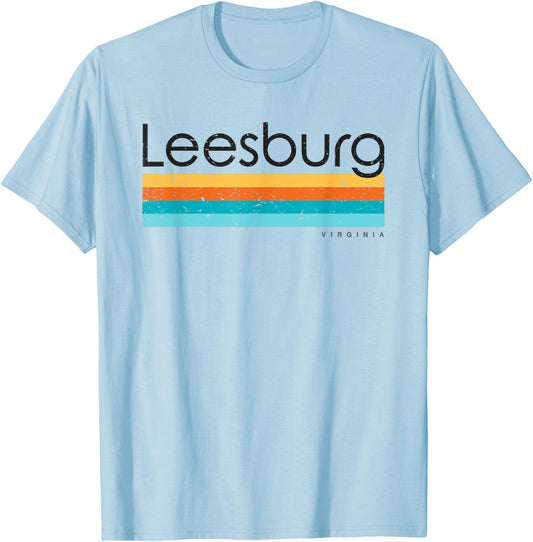 Vintage Leesburg Virginia VA Retro Design T-Shirt - T-Shirt | Light Blue