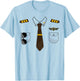 Pilot Costume Birthday Kids Airplane Pilot Halloween T-Shirt - T-Shirt | Light Blue