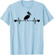 Funny Pelican Lover Men Women Heartbeat Design Pelican T-Shirt - T-Shirt | Light Blue