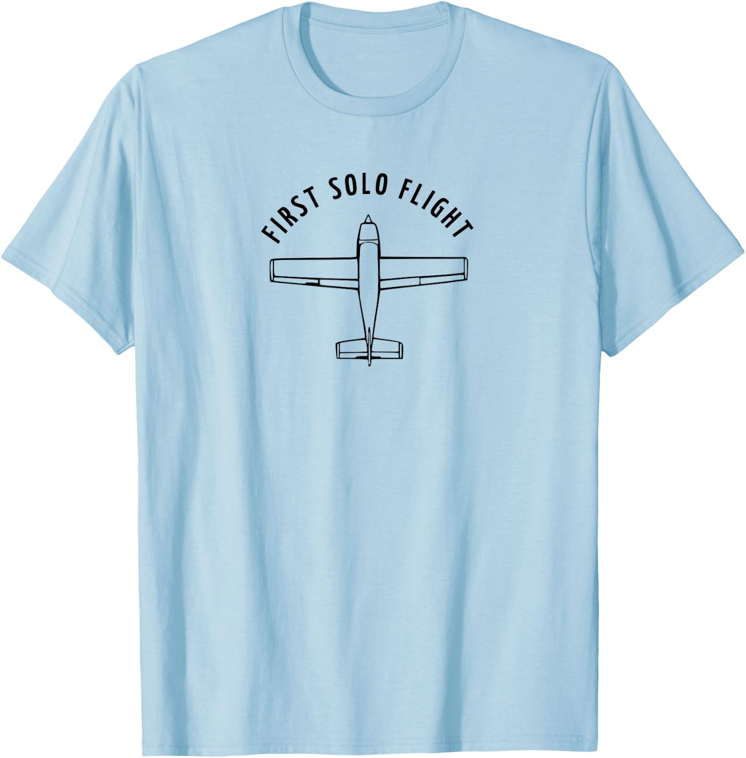 New Pilot Shirts & Gifts First Solo Flight -Adults Classic Fit Grey T-Shirt - T-Shirt | Light Blue