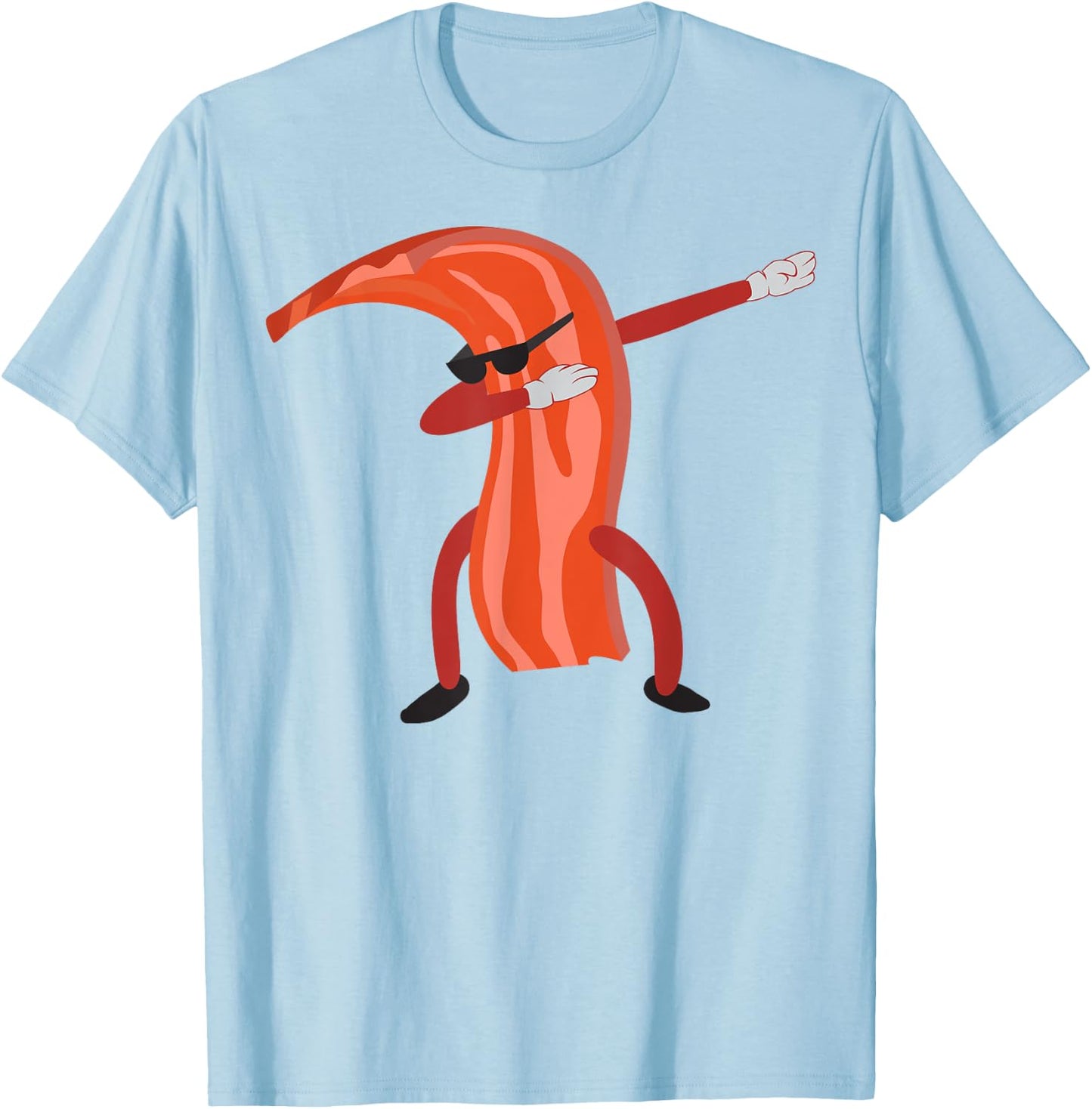 Dabbing Bacon Shirt | Cool Dainty Cut of Pork Gift T-Shirt - T-Shirt | Light Blue
