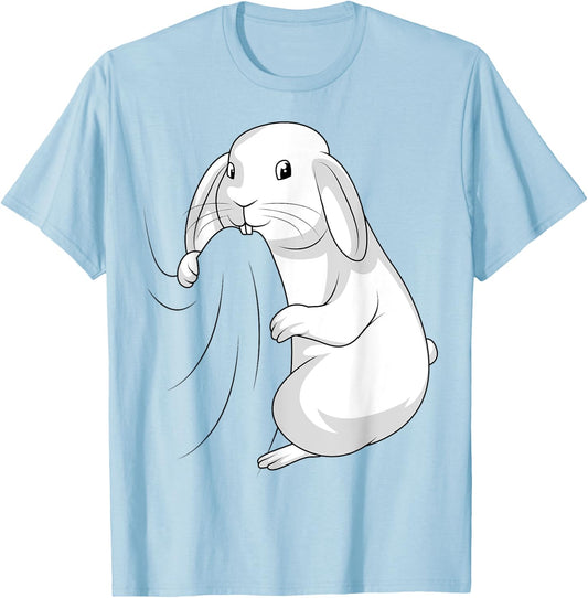 Rabbit Lovers Girls Women T-Shirt - T-Shirt | Light Blue