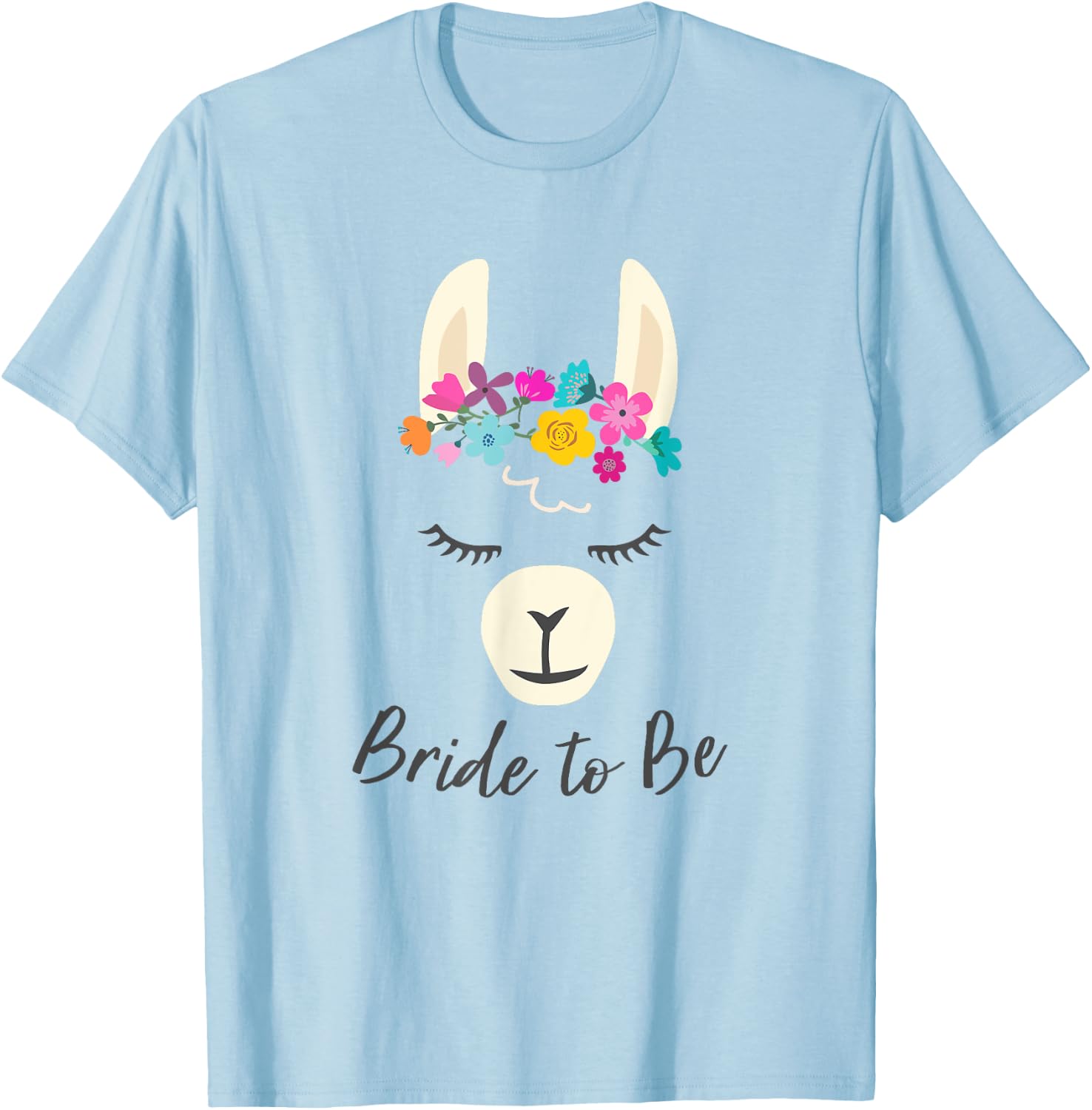 Llama Bride to Be Wedding Bridal Shower Alpaca T-Shirt - T-Shirt | Light Blue