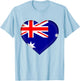 I Love Australia | Australian Flag Heart Outfit T-Shirt - T-Shirt | Light Blue