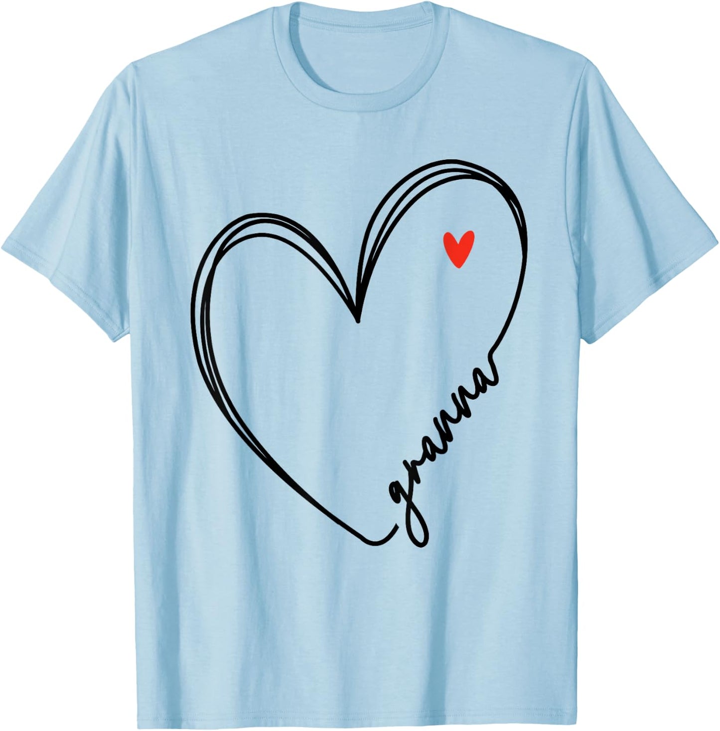 Cute granna With Heart Girl Women Mom Mother T-Shirt - T-Shirt | Light Blue