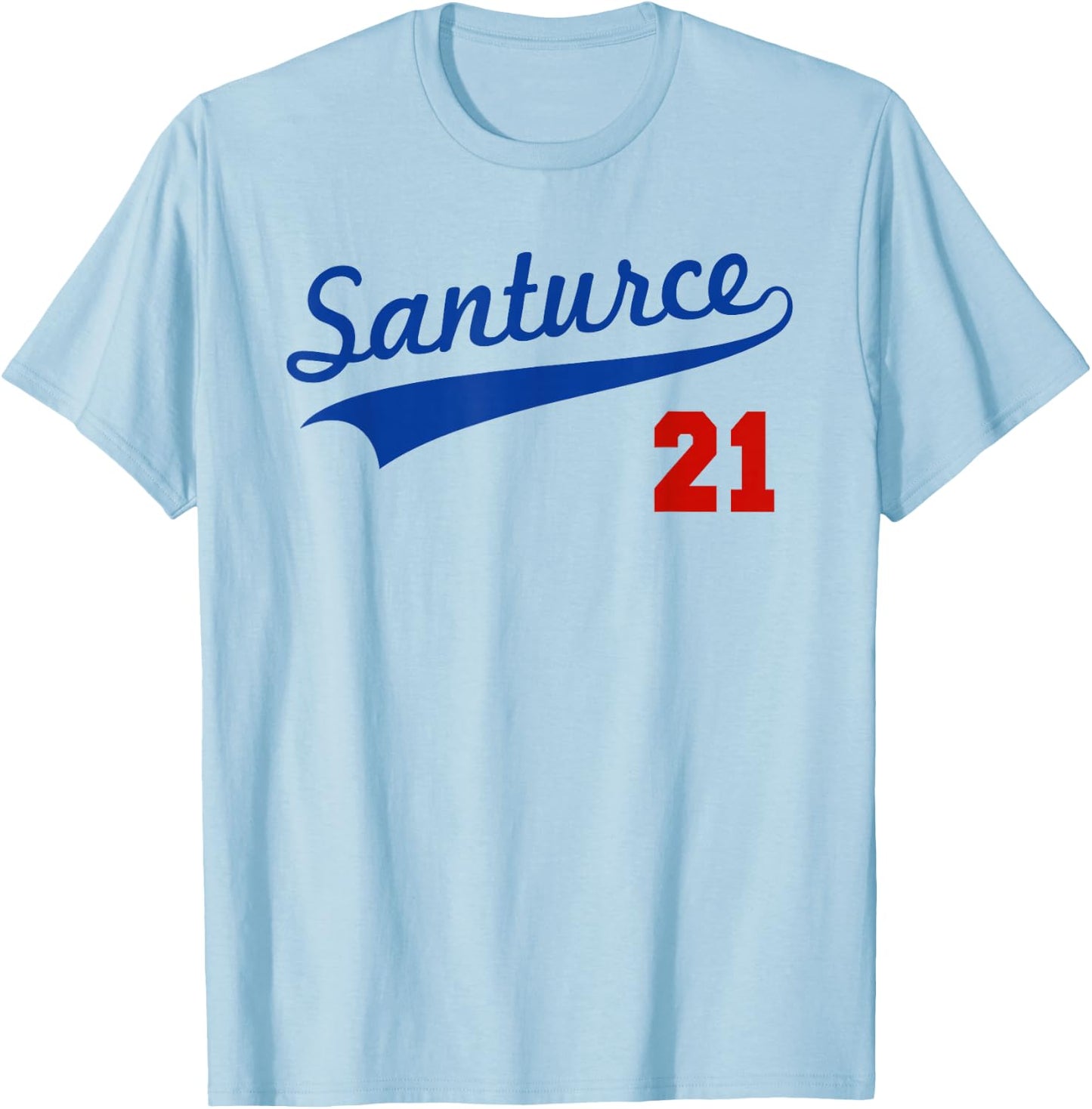 Santurce 21 Puerto Rico Baseball Boricua Men Women T-Shirt - T-Shirt | Light Blue