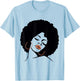 Black Girl Magic Shirt Natural Hair Afro Rose Gold Red Lips T-Shirt - T-Shirt | Light Blue