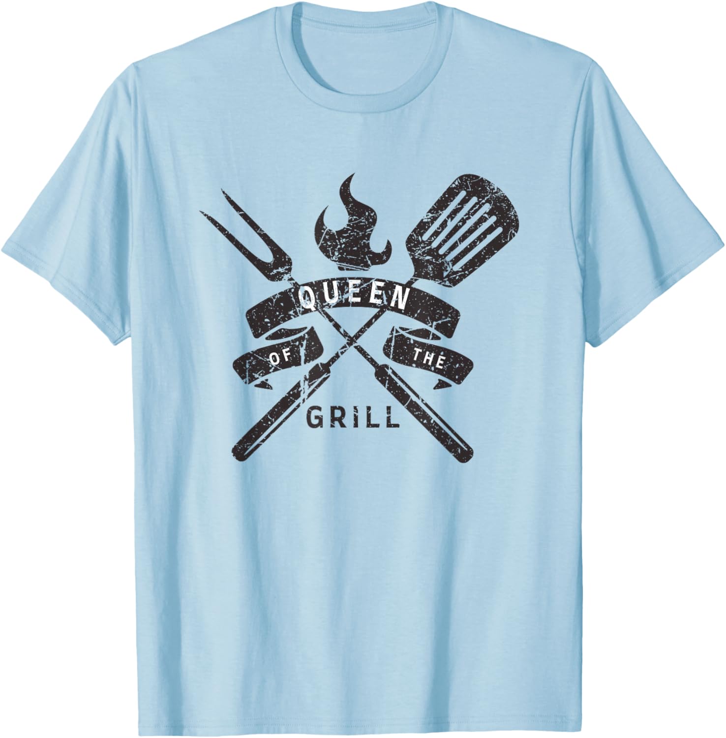Queen of the Grill - Grilling Master Quote T-Shirt - T-Shirt | Light Blue