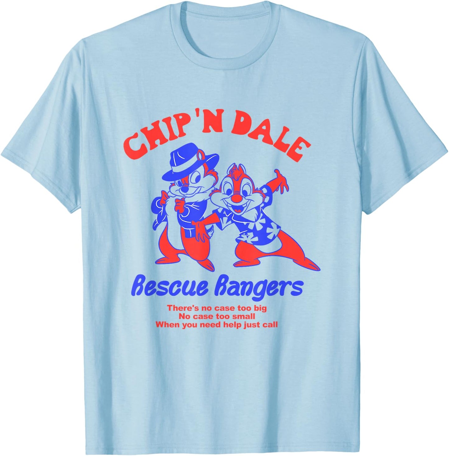 Disney Chip 'n Dale Rescue Rangers No Case Too Big Or Small T-Shirt - T-Shirt | Light Blue