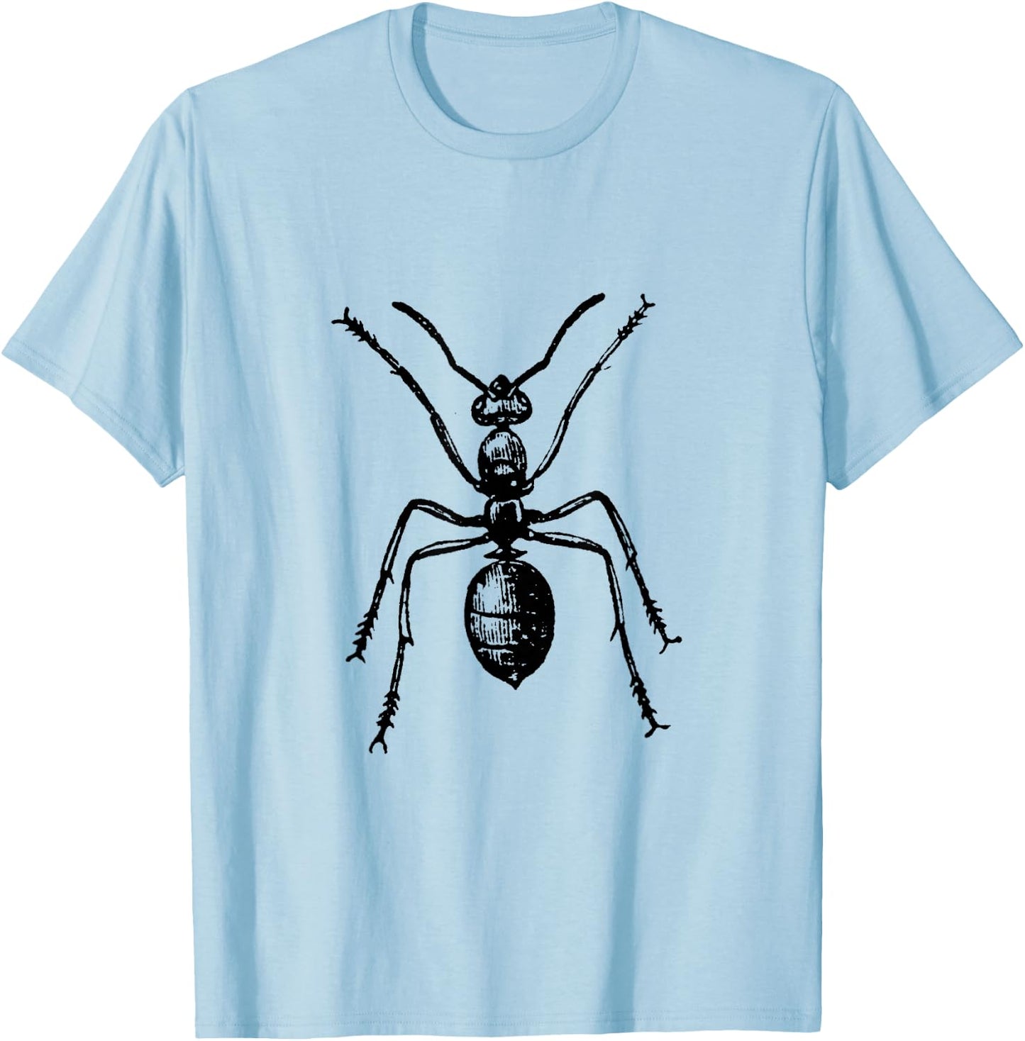 Vintage Ant Insect Print T-Shirt - T-Shirt | Light Blue