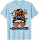 Grandmomster Shirt Women Halloween Nana Grandma Messy Bun T-Shirt - T-Shirt | Light Blue
