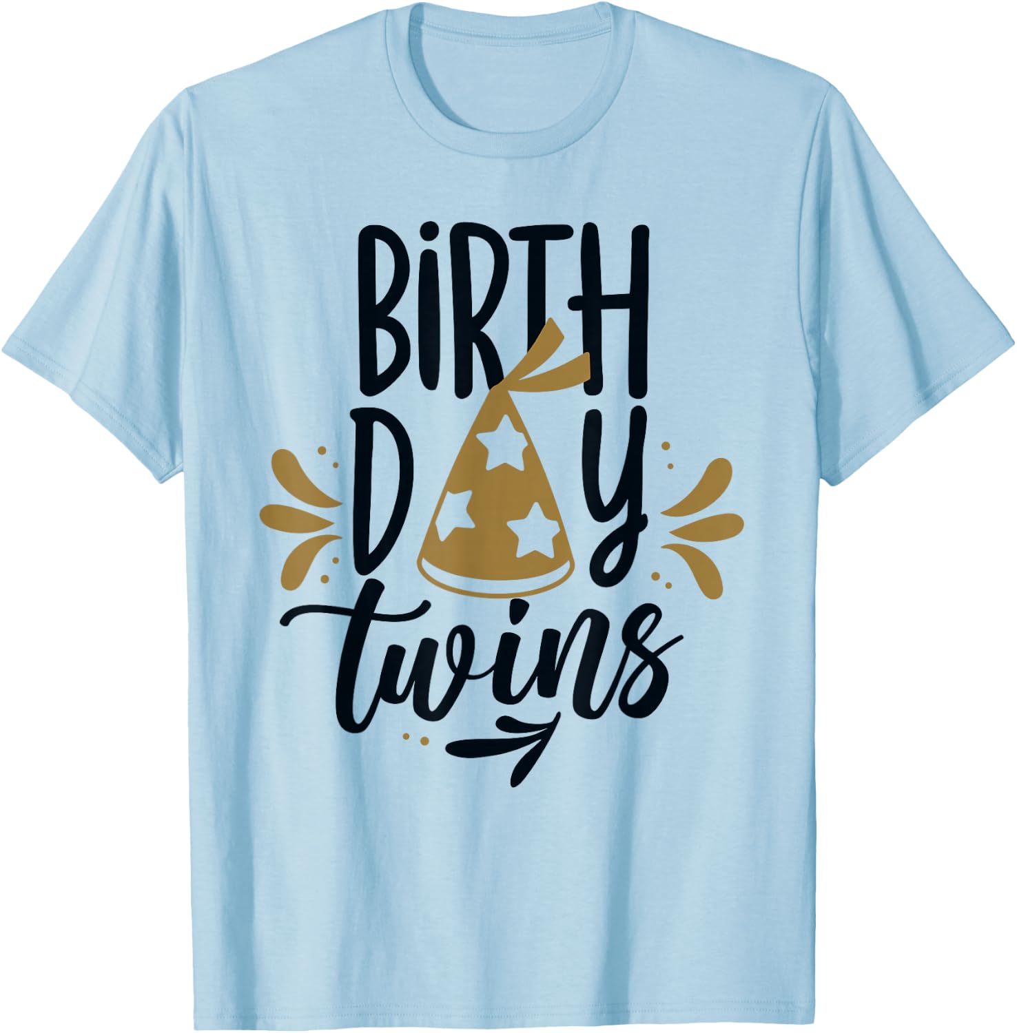 Birthday Twins Celebrate Cute Twin T-Shirt - T-Shirt | Light Blue