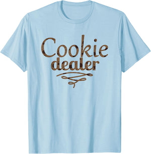 Cookie Dealer, Men & Women, Baking Cooking Pastry Chef Baker T-Shirt - T-Shirt | Light Blue