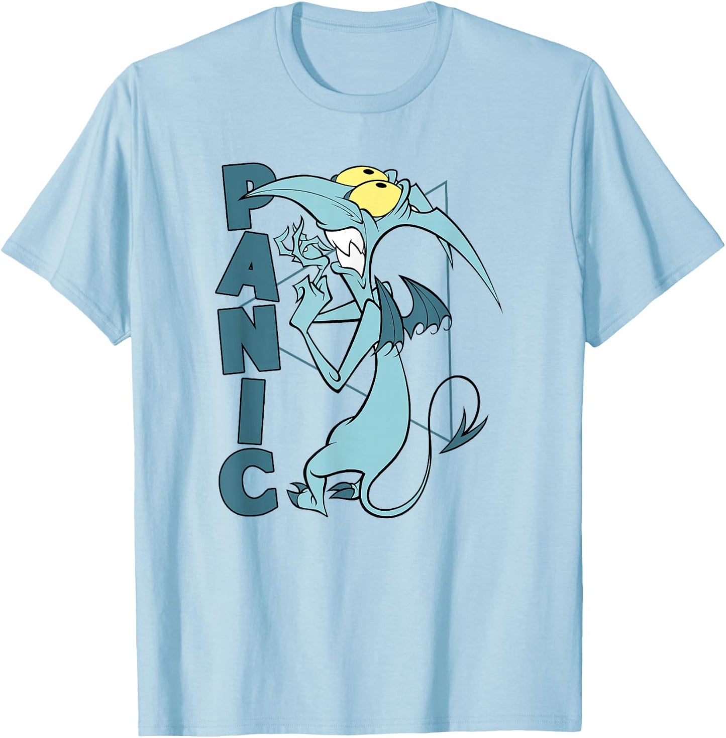 Disney Hercules Panic Geometric Name Portrait T-Shirt - T-Shirt | Light Blue