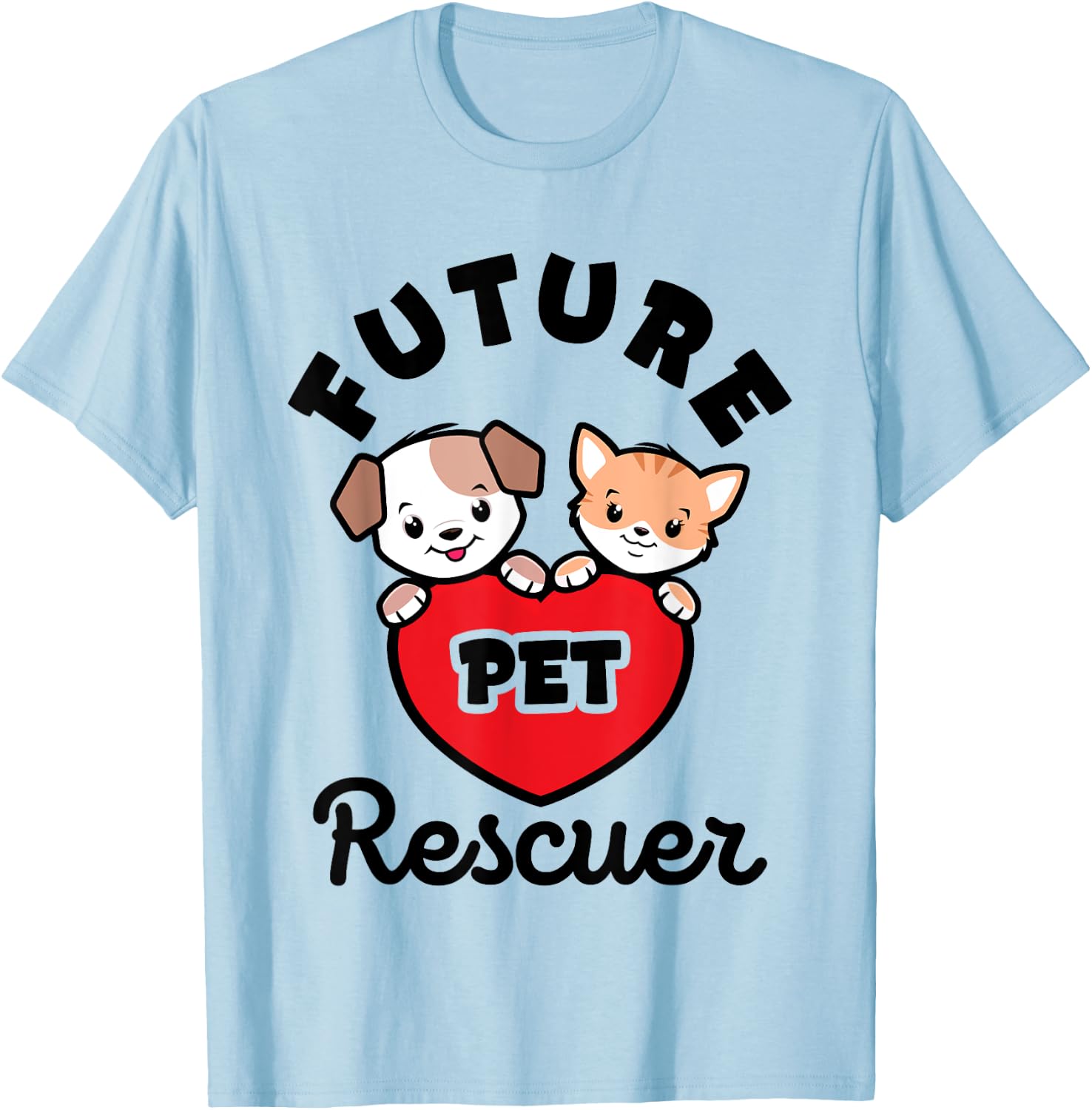 Future Pet Rescuer Veterinarian Dog Cat Baby Animal Rescue T-Shirt - T-Shirt | Light Blue