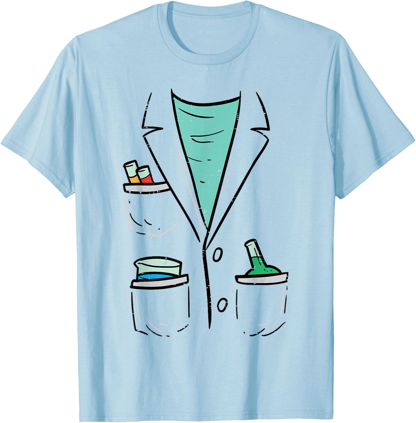 Mad Scientist Chemist Costume Funny Halloween Nerd Geek Boys T-Shirt - T-Shirt | Light Blue