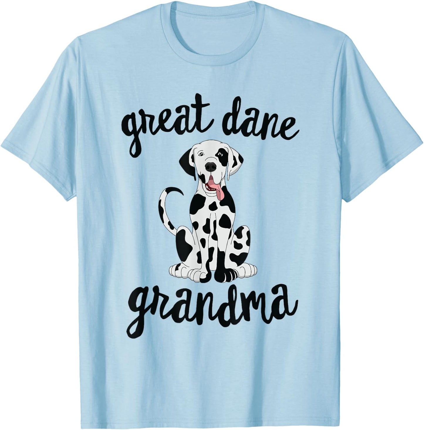 Harlequin Great Dane Grandma Pawma Dog Grandparent Grandmaw Men Women Kids T-Shirt - T-Shirt | Light Blue