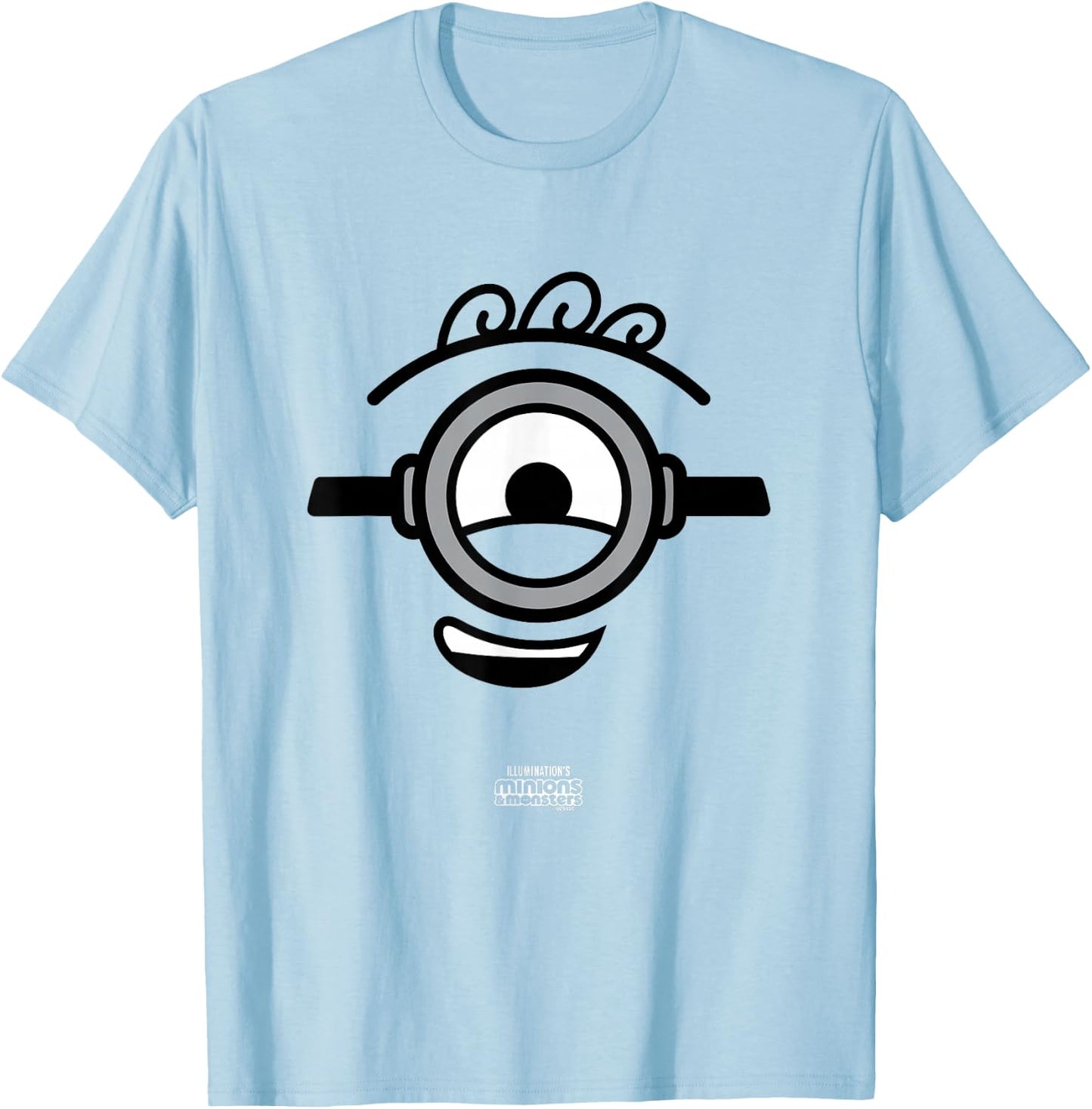 Minions James Big Face Costume Graphic T-Shirt - T-Shirt | Light Blue