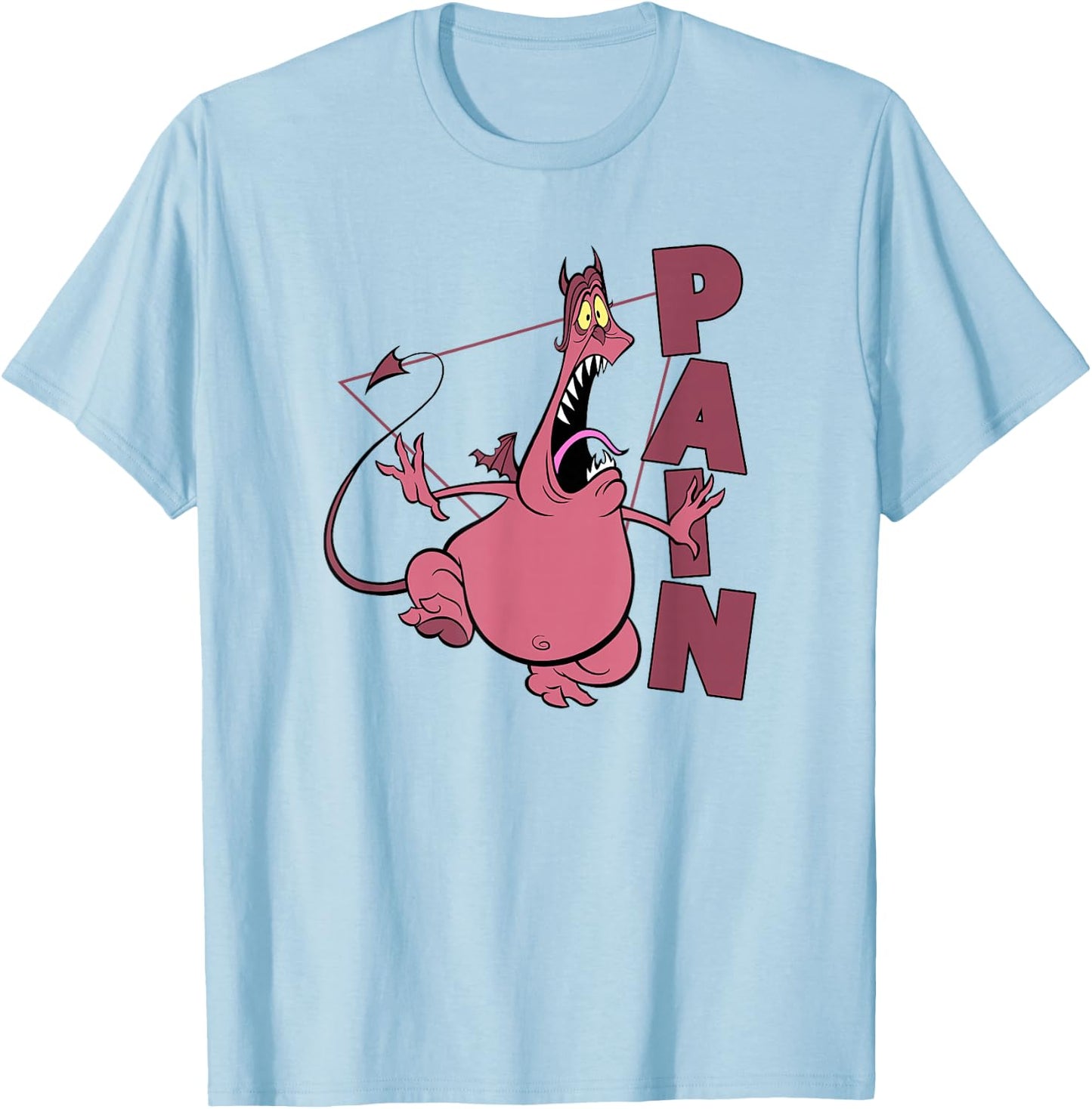Disney Hercules Pain Geometric Name Portrait T-Shirt - T-Shirt | Light Blue