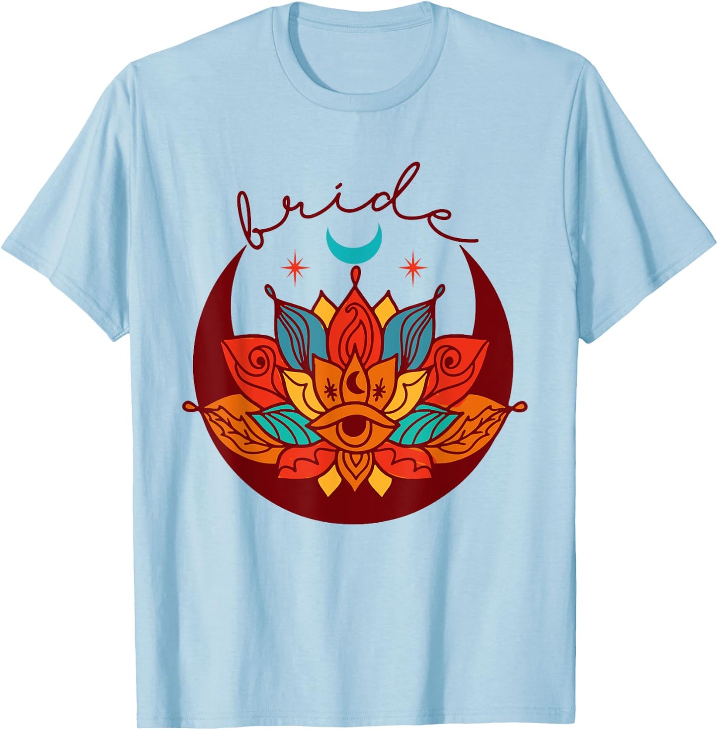 Bridal Celestial Mystical Bachelorette Party Bride To Be T-Shirt - T-Shirt | Light Blue