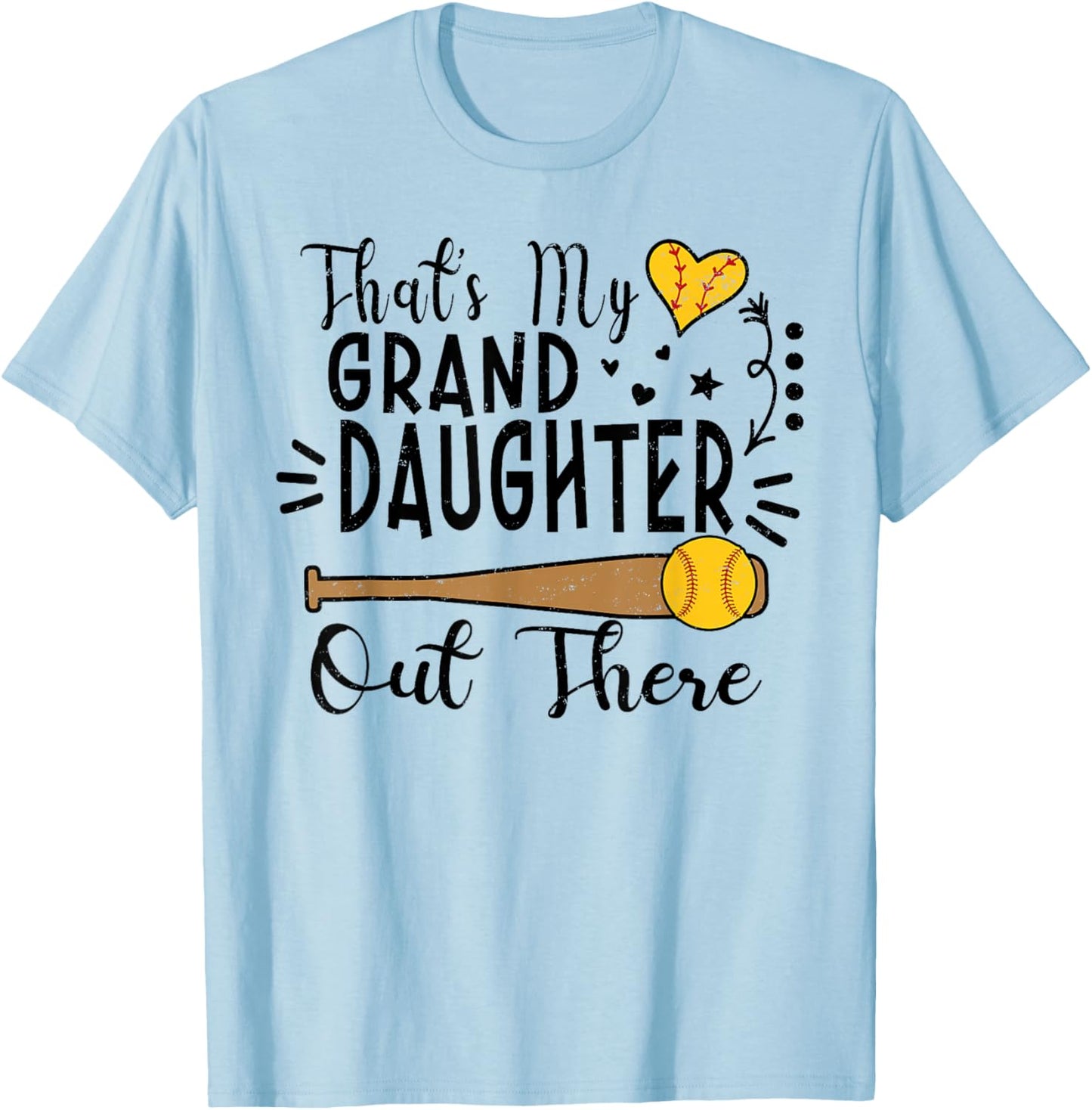 Das ist meine Enkeldaughter da draußen Softball Oma Opa T-Shirt - T-Shirt | Light Blue