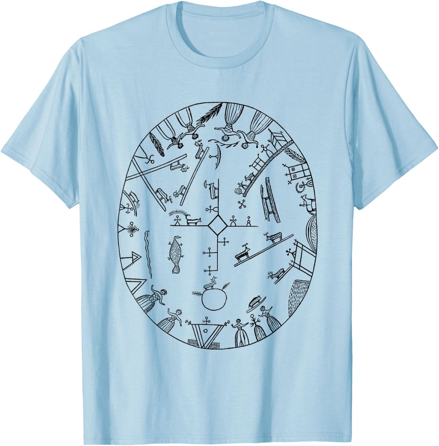 Sami Saami Sapmi Lapp Laplander Scandinavia Nordic T-Shirt - T-Shirt | Light Blue