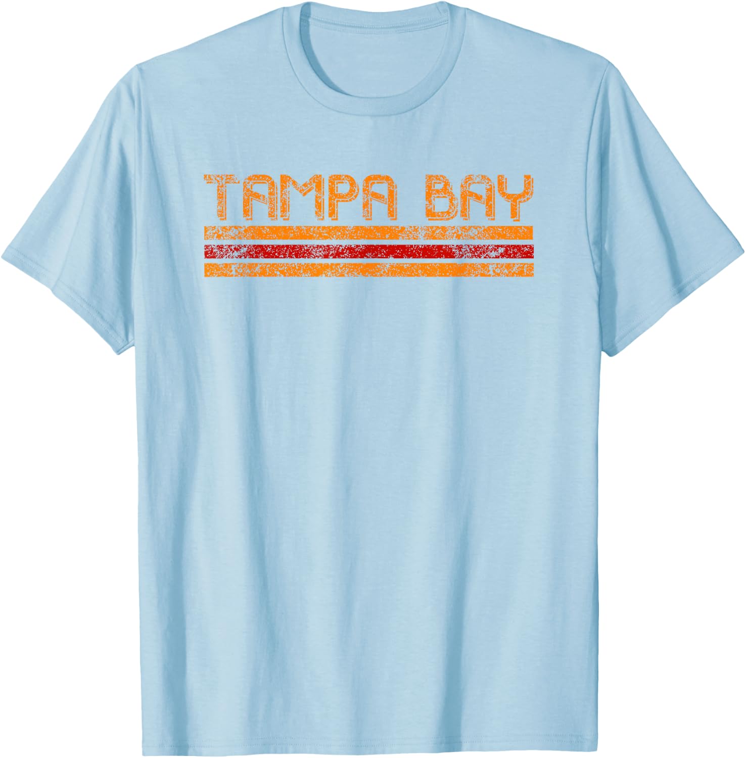 Tampa Bay Florida Retro Vintage Weathered Throwback T-Shirt - T-Shirt | Light Blue