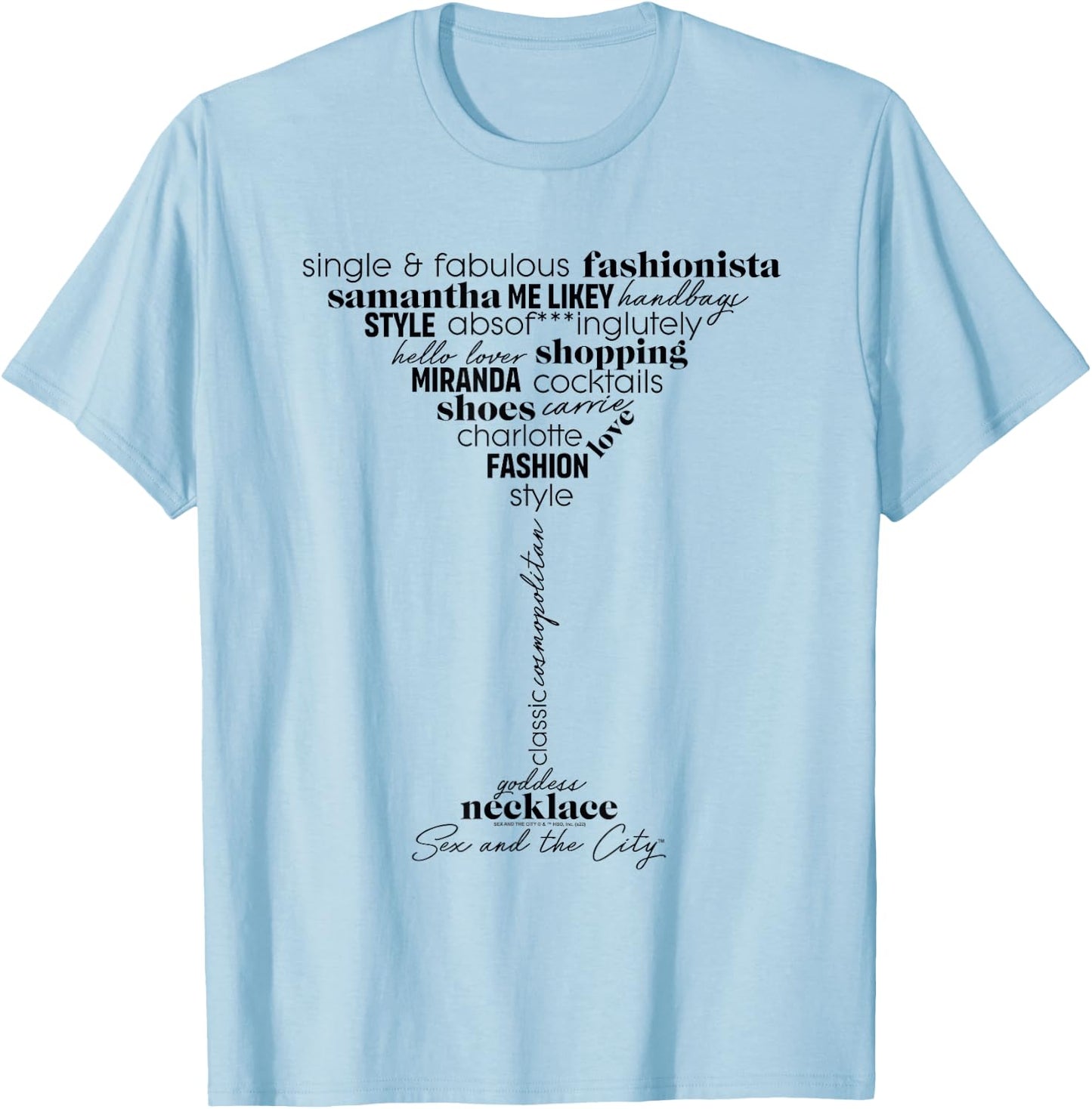Sex and the City Classic Cosmopolitan T-Shirt - T-Shirt | Light Blue