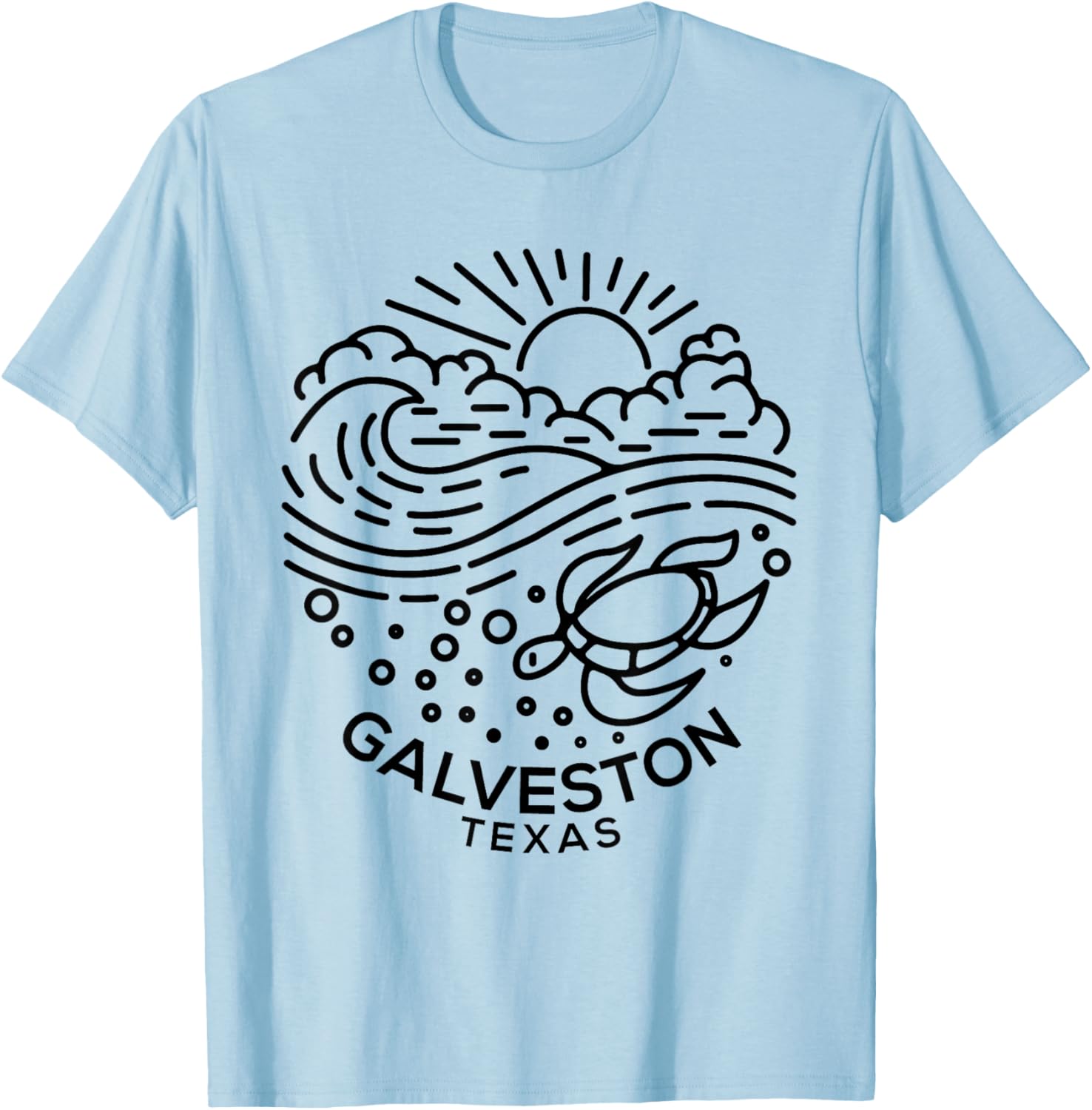 Galveston TX T-Shirt - T-Shirt | Light Blue