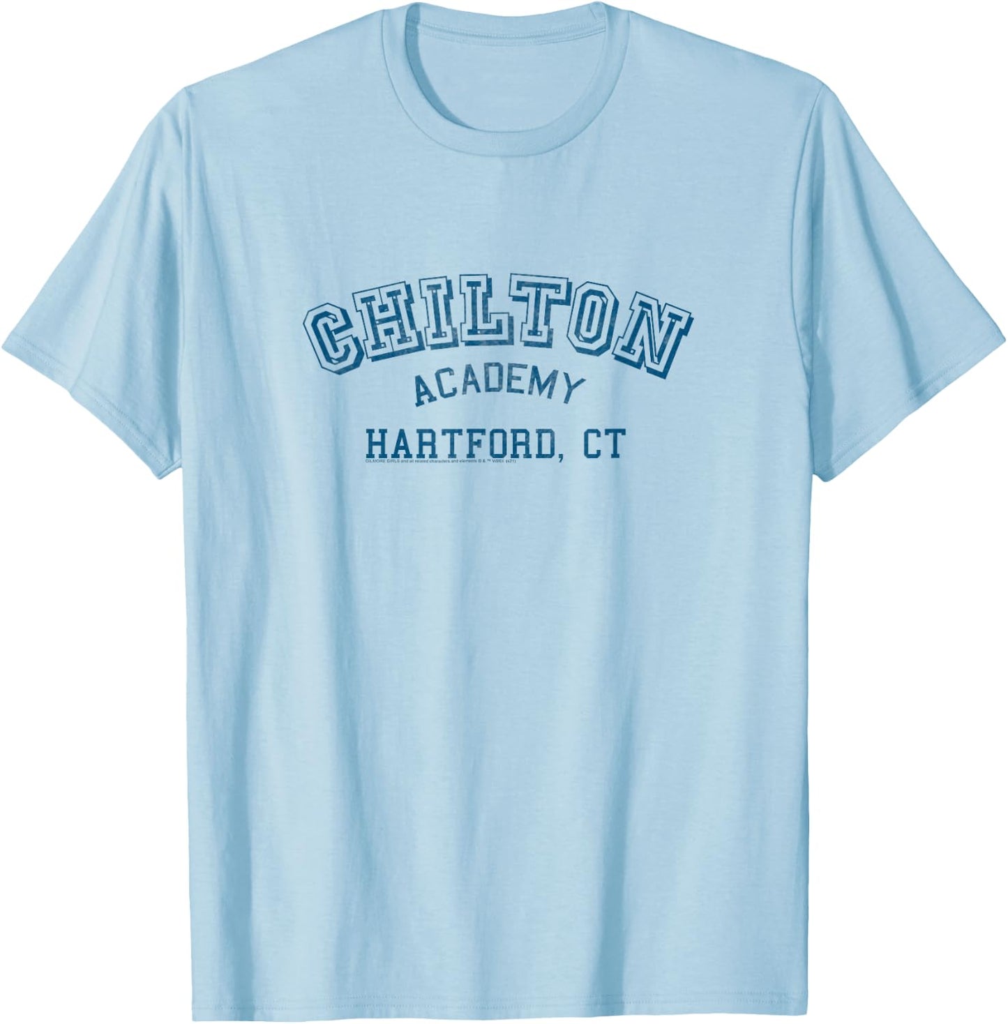 Gilmore Girls Chilton Academy Distressed Lettering TV Show T-Shirt - T-Shirt | Light Blue
