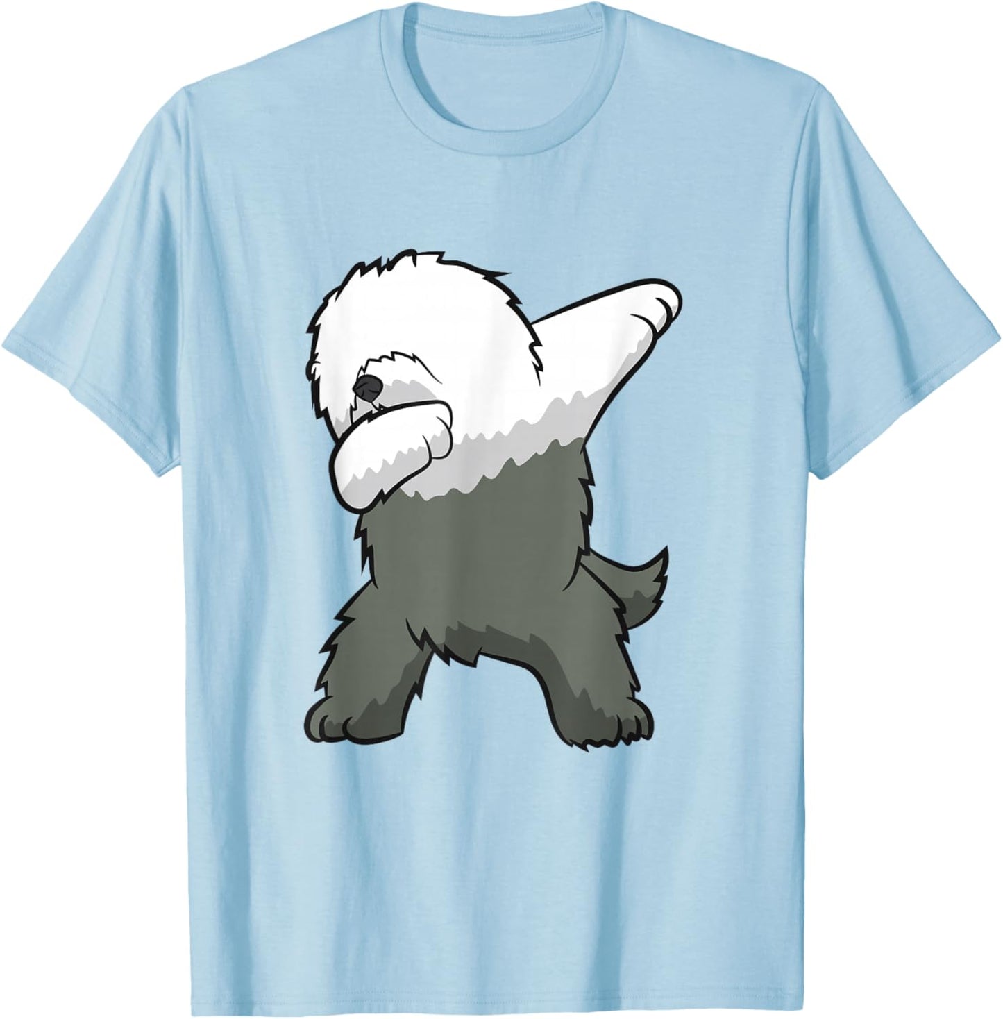 Old English Sheepdog Dog Dancing English Sheepdog T-Shirt - T-Shirt | Light Blue