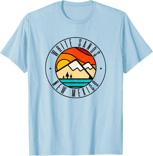 Minimalist Outdoors White Sands New Mexico NM T-Shirt - T-Shirt | Light Blue