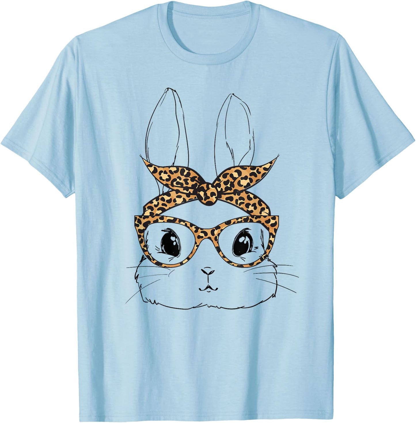 Easter Shirts For Kids Easter T Shirts Women Bunny Sunglass T-Shirt - T-Shirt | Light Blue