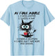 Black Cat My Four Moods I Need Coffee I Need A Nap Coffee Women T-Shirt - T-Shirt | Light Blue