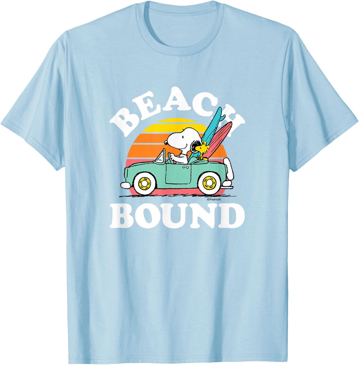 Peanuts - Snoopy Beach Bound T-Shirt - T-Shirt | Light Blue