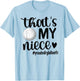 That's My Niece Proud Volleyball Auntie Volleyball Aunt T-Shirt - T-Shirt | Light Blue
