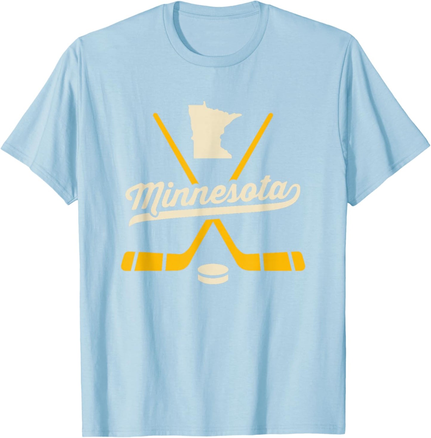 Vintage Minnesota Ice Hockey Sticks Sports Team Fan Gift T-Shirt - T-Shirt | Light Blue